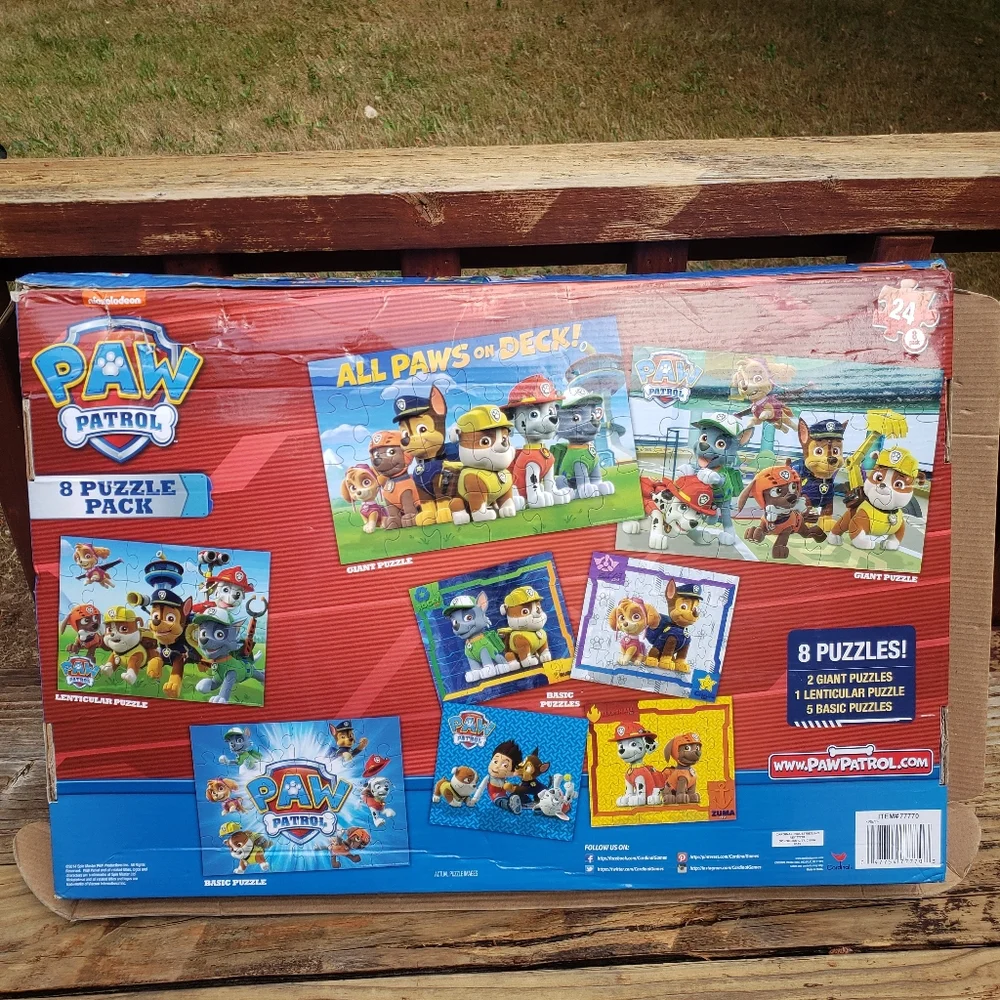 (8) PAW PATROL Puzzles- (7) Sealed/NEW and (1) Opened